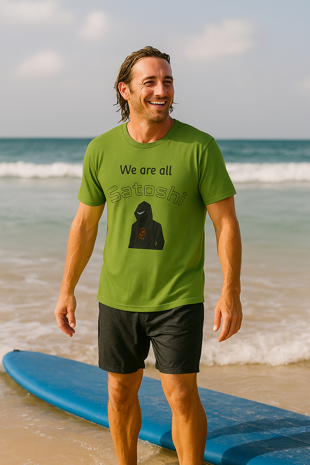 We Are All Satoshi Bitcoin T-Shirt | A symbol of unity, anonymity, and unstoppable innovation | 5 colors - 100% cotton