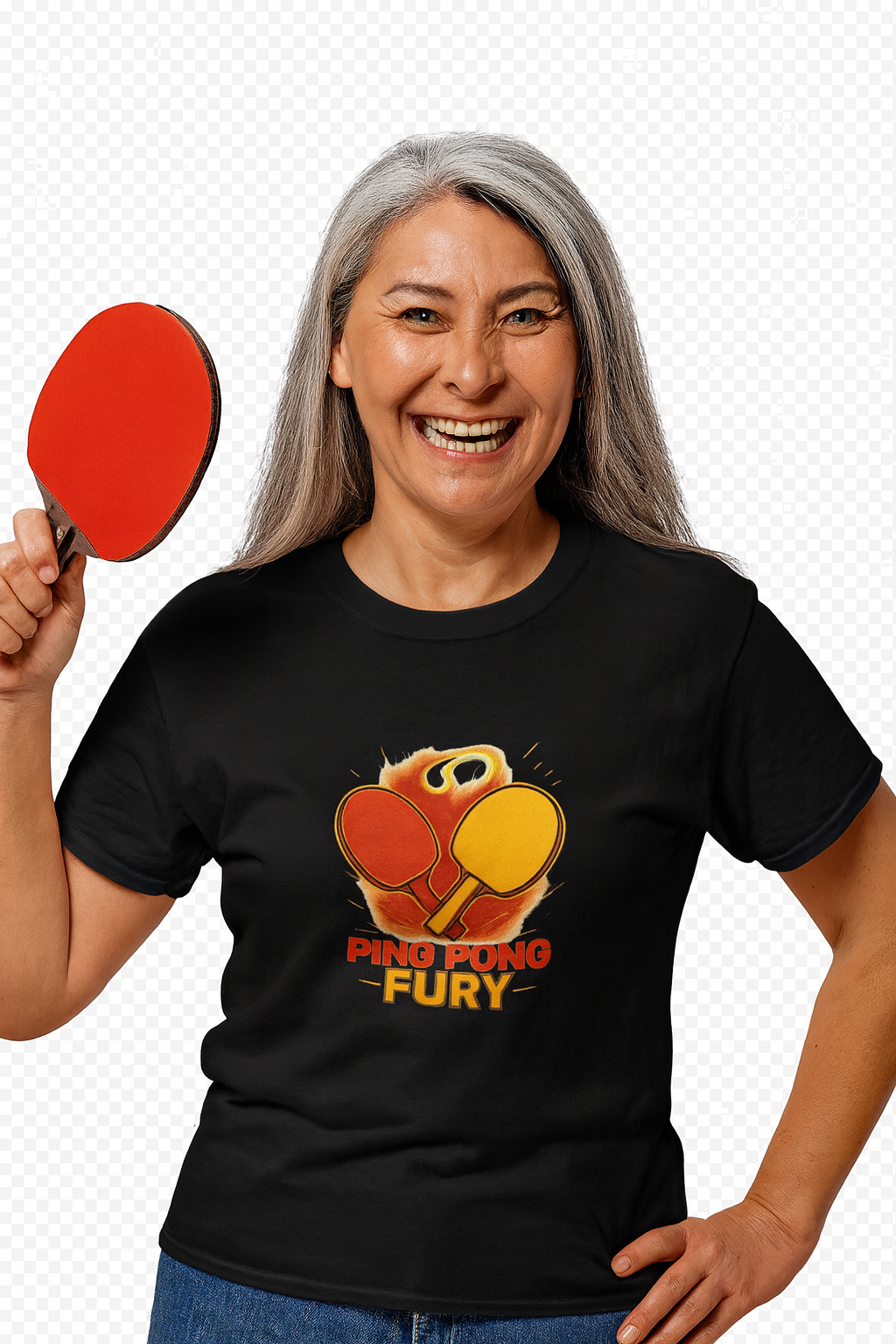 Ping Pong Fury T-Shirt | Competitive Table Tennis Paddle Design | 6 colors - 100% cotton