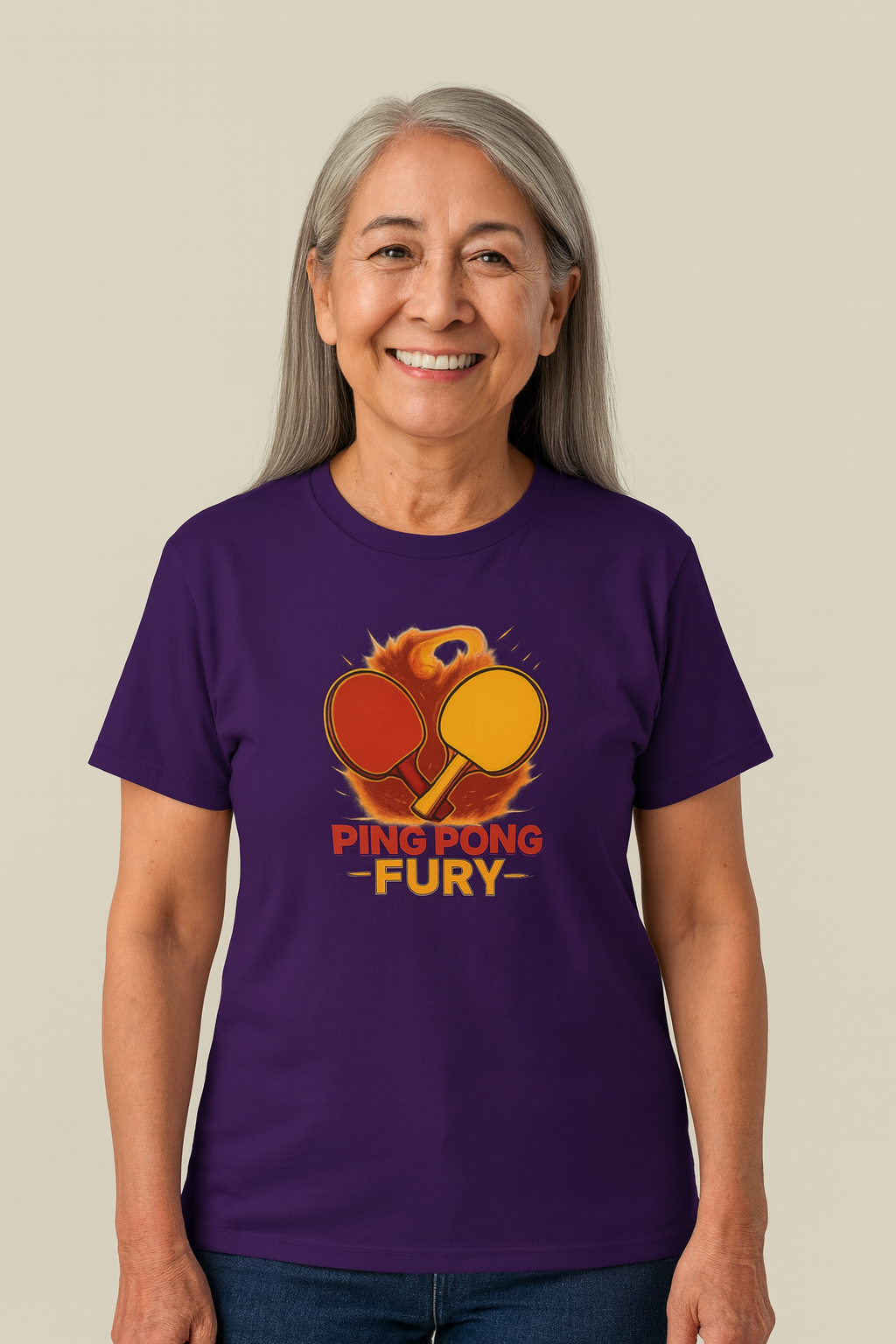 Ping Pong Fury T-Shirt | Competitive Table Tennis Paddle Design | 6 colors - 100% cotton