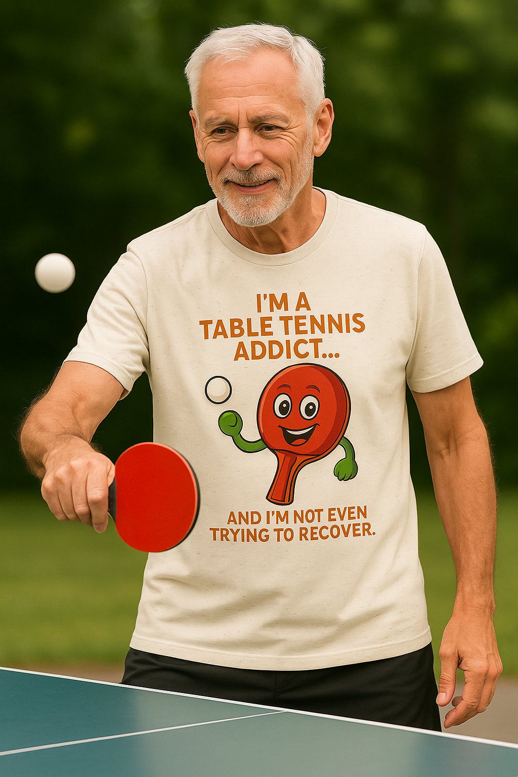 Table Tennis Addict T-Shirt | Funny Ping Pong Shirt | 4 colors - 100% cotton