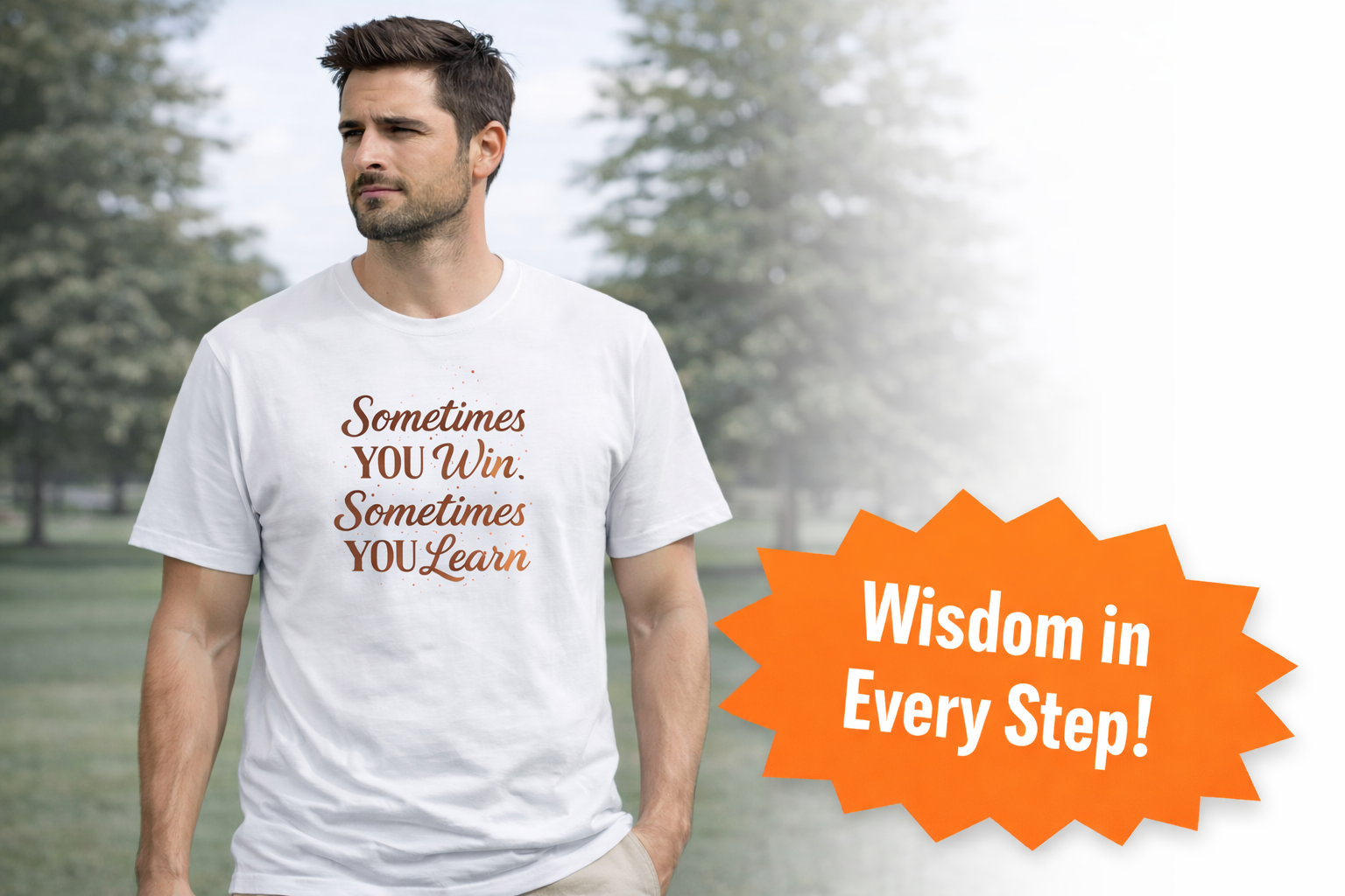 Sometimes You Win, Sometimes You Learn Inspirational T-Shirt | 5 colors - 100% cotton