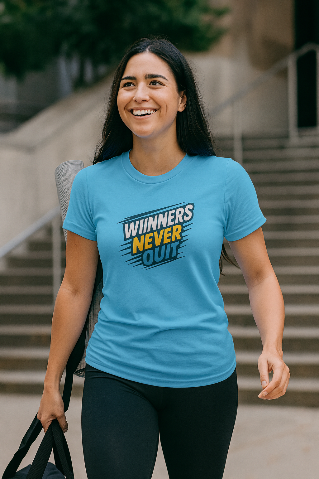 Winners Never Quit Motivational T-Shirt | Gym Fitness Unisex Tee | Inspirational Workout Shirt | 6 colors - 100% cotton