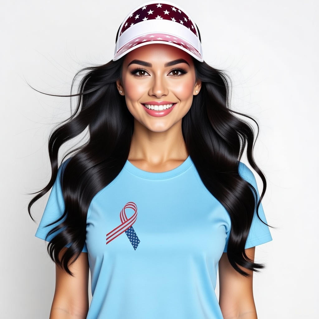 Patriotic Awareness Ribbon T-Shirt | Red White Blue USA | Veterans Memorial Support Shirt | Minimal Patriotic Tee | 5 colors - 100% cotton