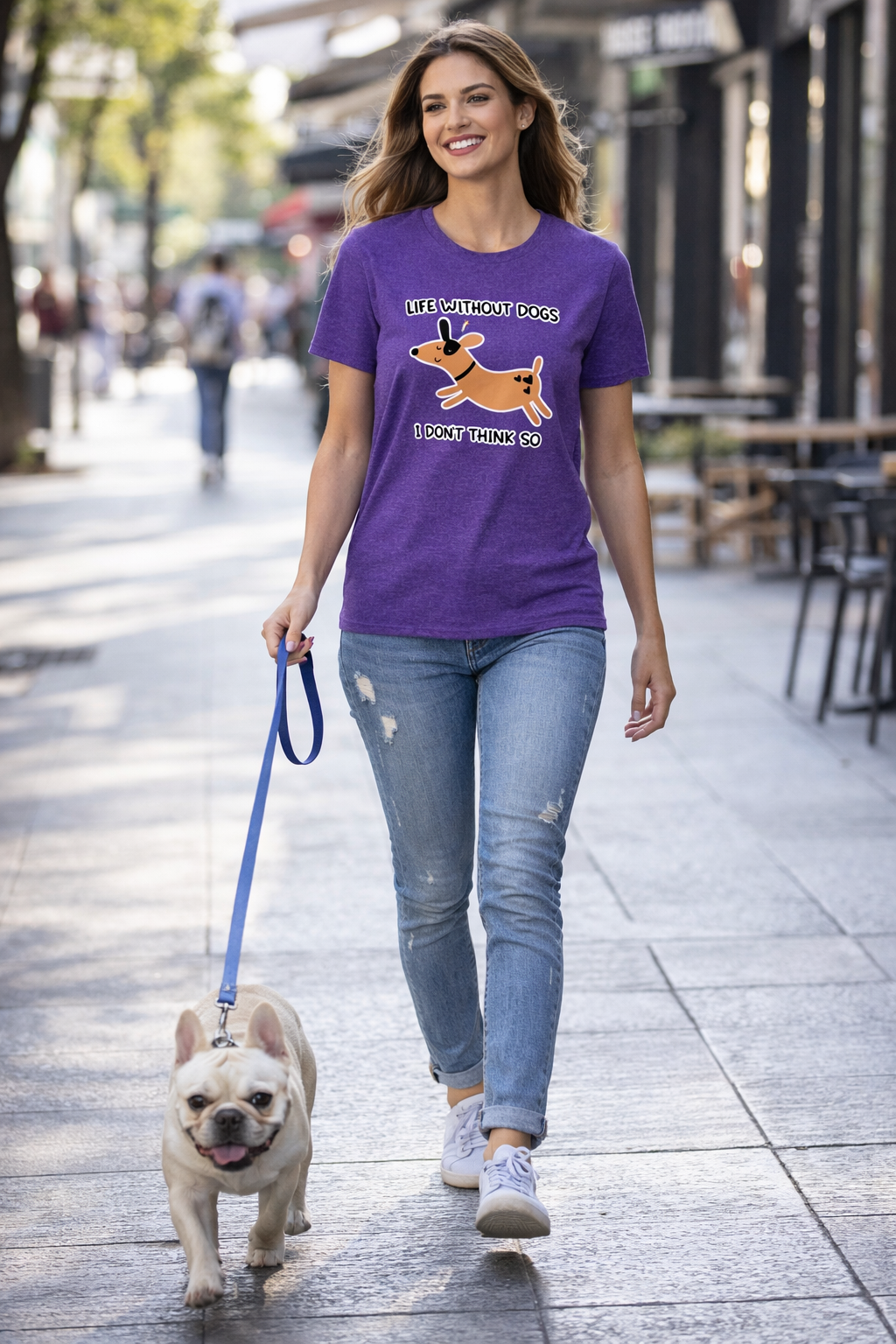 Life Without Dogs - Don't Think So Shirt | Funny Dog Lover TShirt | Pet Mom Gift | 7 colors - 100% cotton