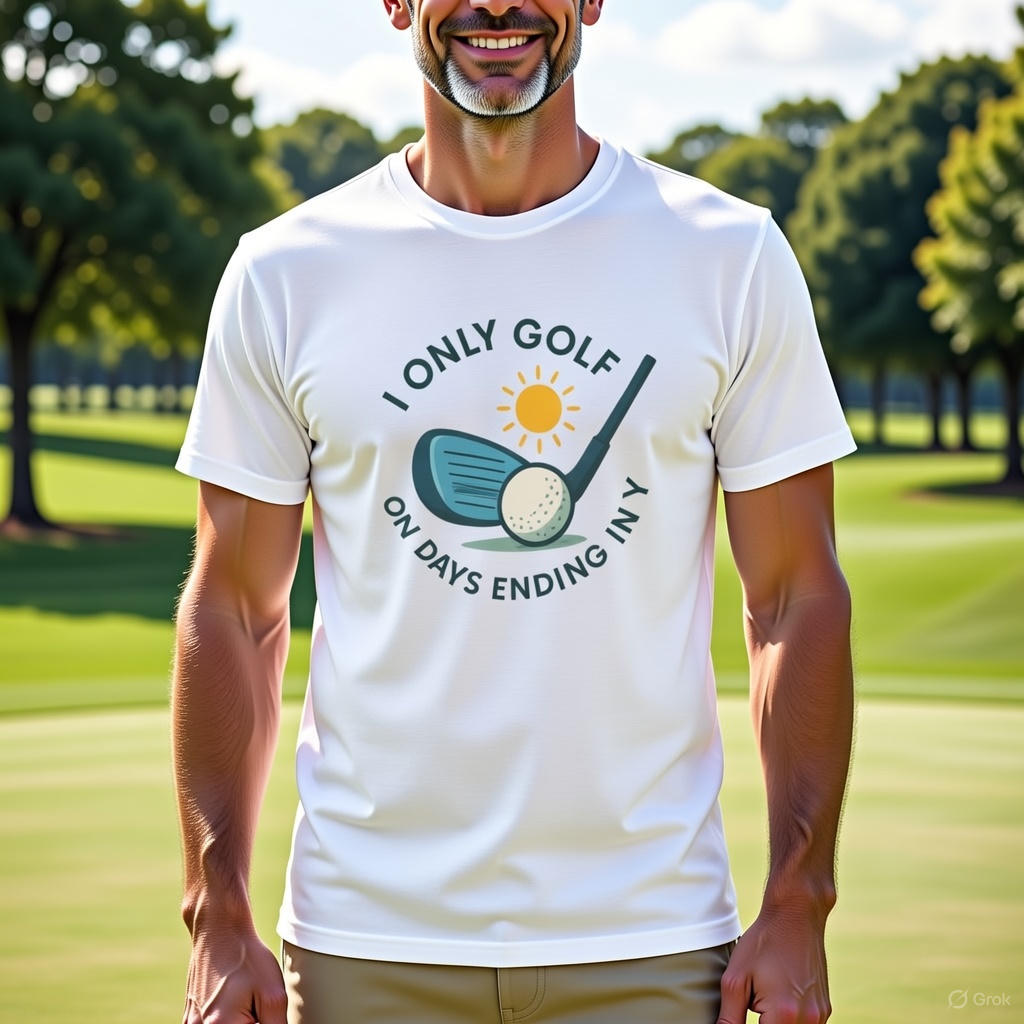 I Only Golf on Days Ending in Y, because Every Day ends in Y right?  | 6 colors - 100% cotton