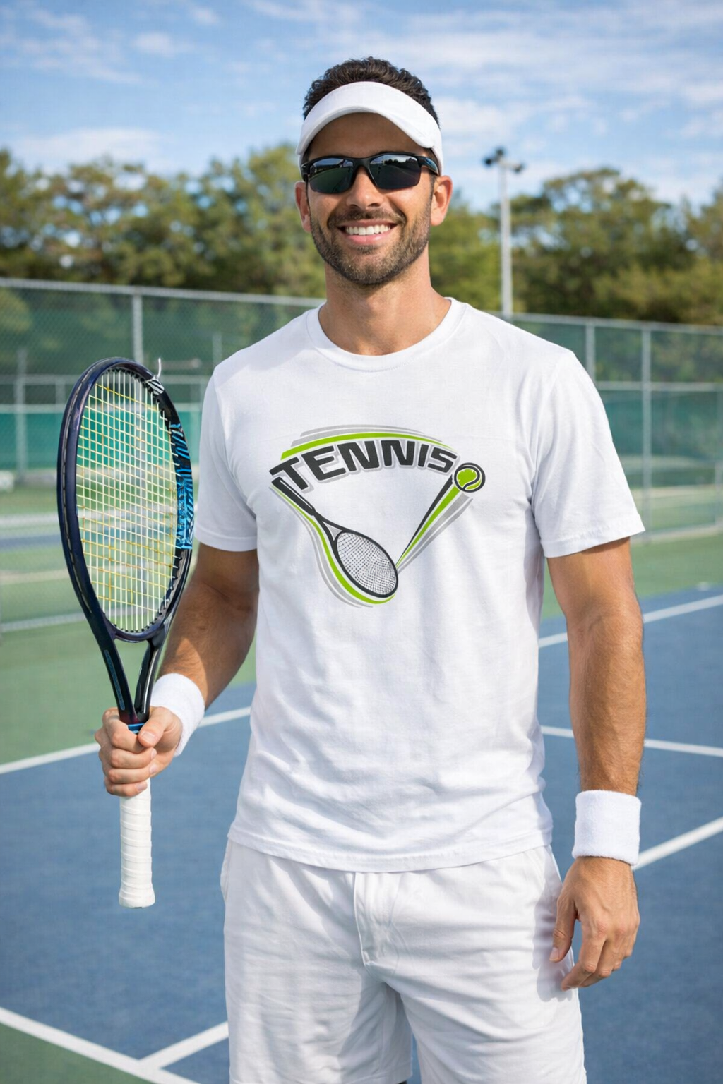 Ace Mode Activated | Tennis Racket Graphic T-Shirt | 3 colors - 100% cotton