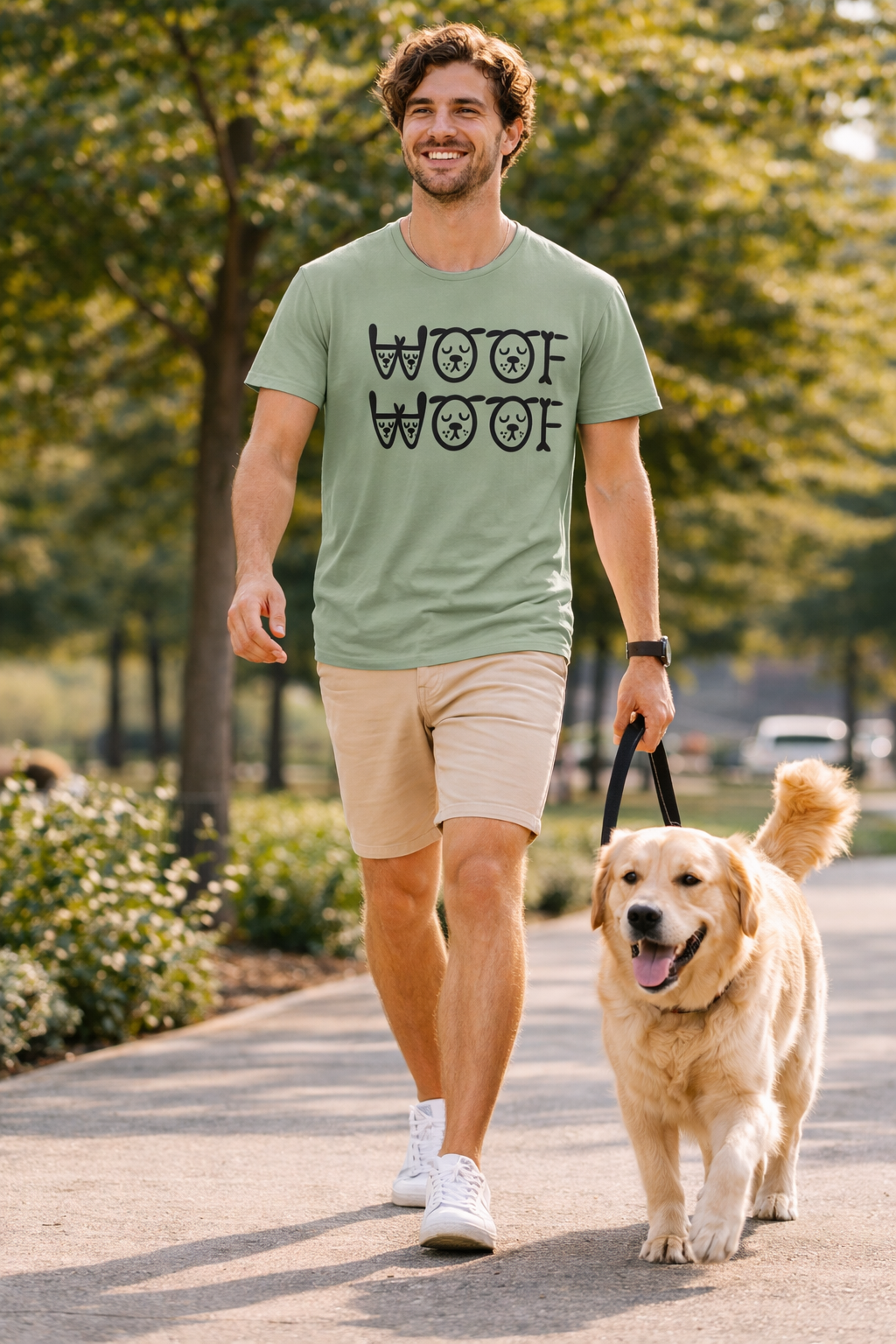 Woof Woof Dog Lover Shirt | Cute Dog T-Shirt | Dog Owner Gift | 6 colors - 100% cotton