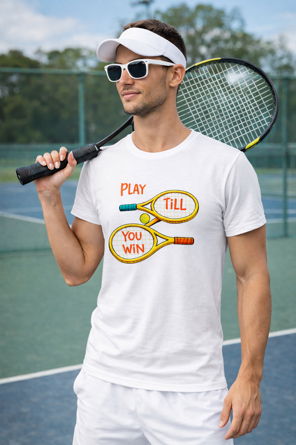 Play Till You Win Tennis Shirt | Motivational Tennis T-Shirt | Athlete Sports Tee | Tennis Lover Gift | 5 colors - 100% cotton
