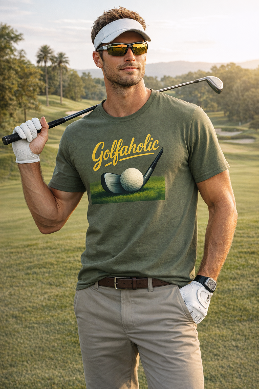 Golfaholic Tee | Because Just One More Hole Is a Lifestyle | 4 colors - 100% cotton