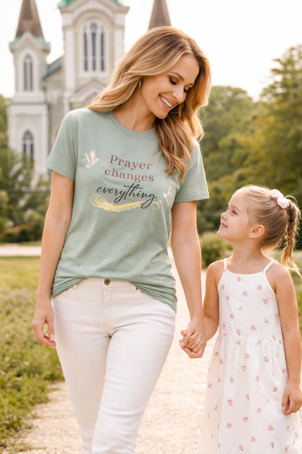 Prayer Changes Everything Shirt | Christian Faith T-Shirt for Women | Inspirational Church Tee | Religious Gift | 6 colors - 100% cotton