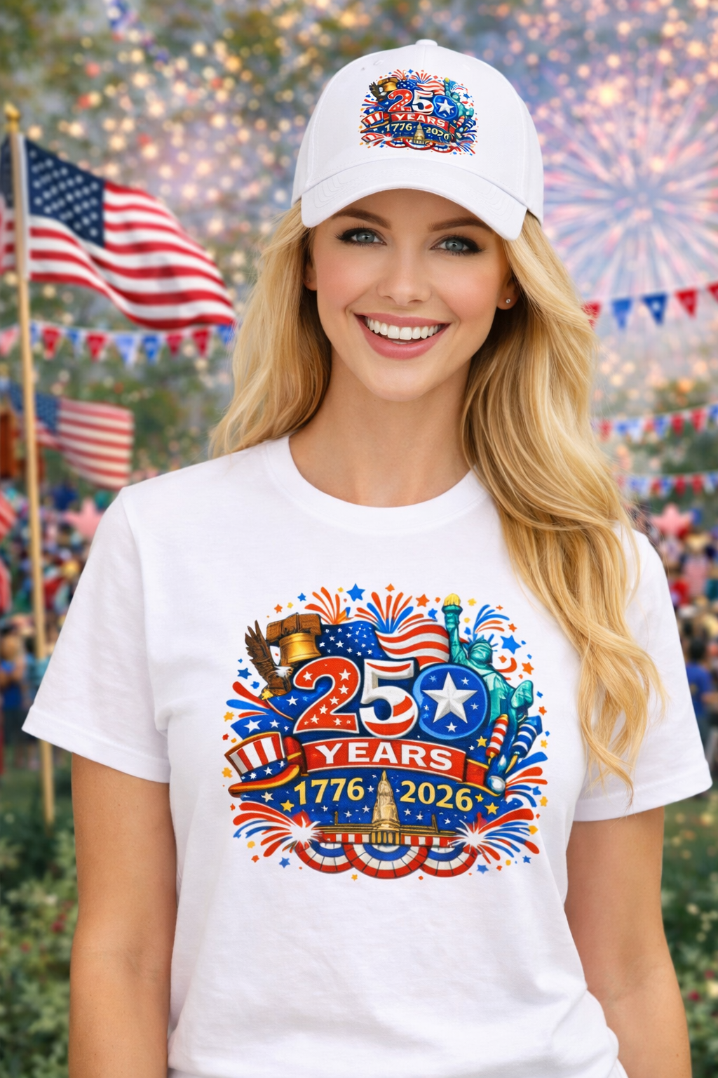 USA 250th Anniversary Shirt | 1776-2026 Patriotic TShirt | Fourth of July Independence Day Tee | America 250 Years | 8 colors - 100% cotton