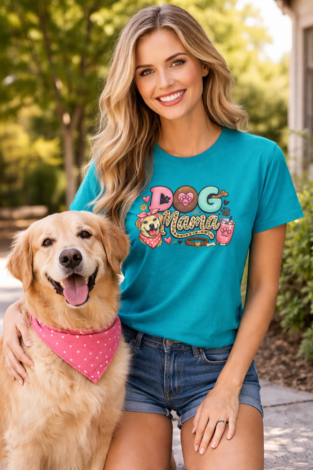 Dog Mama TShirt | Cute Dog Mom T-Shirt | Funny Pet Lover Tee | Puppy Mom Gift | Trendy Pet Lover Gift | 6 colors - 100% cotton