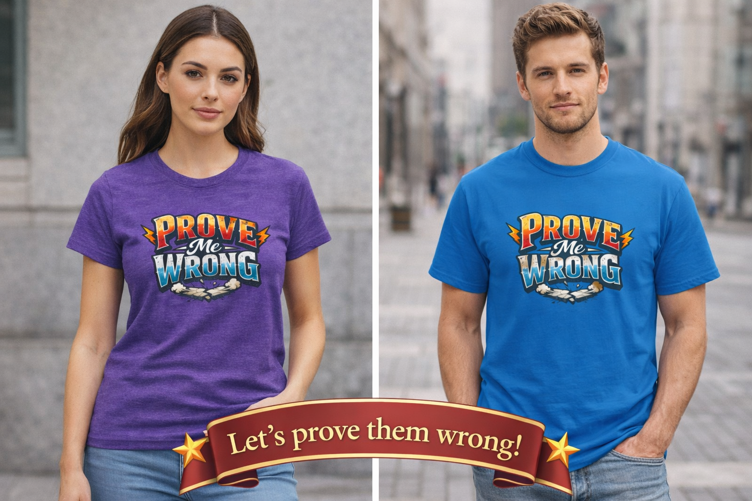 Prove Me Wrong T-Shirt | Bold Motivational Statement Tee | Confident Graphic Shirt | Streetwear Attitude Top - 100% cotton