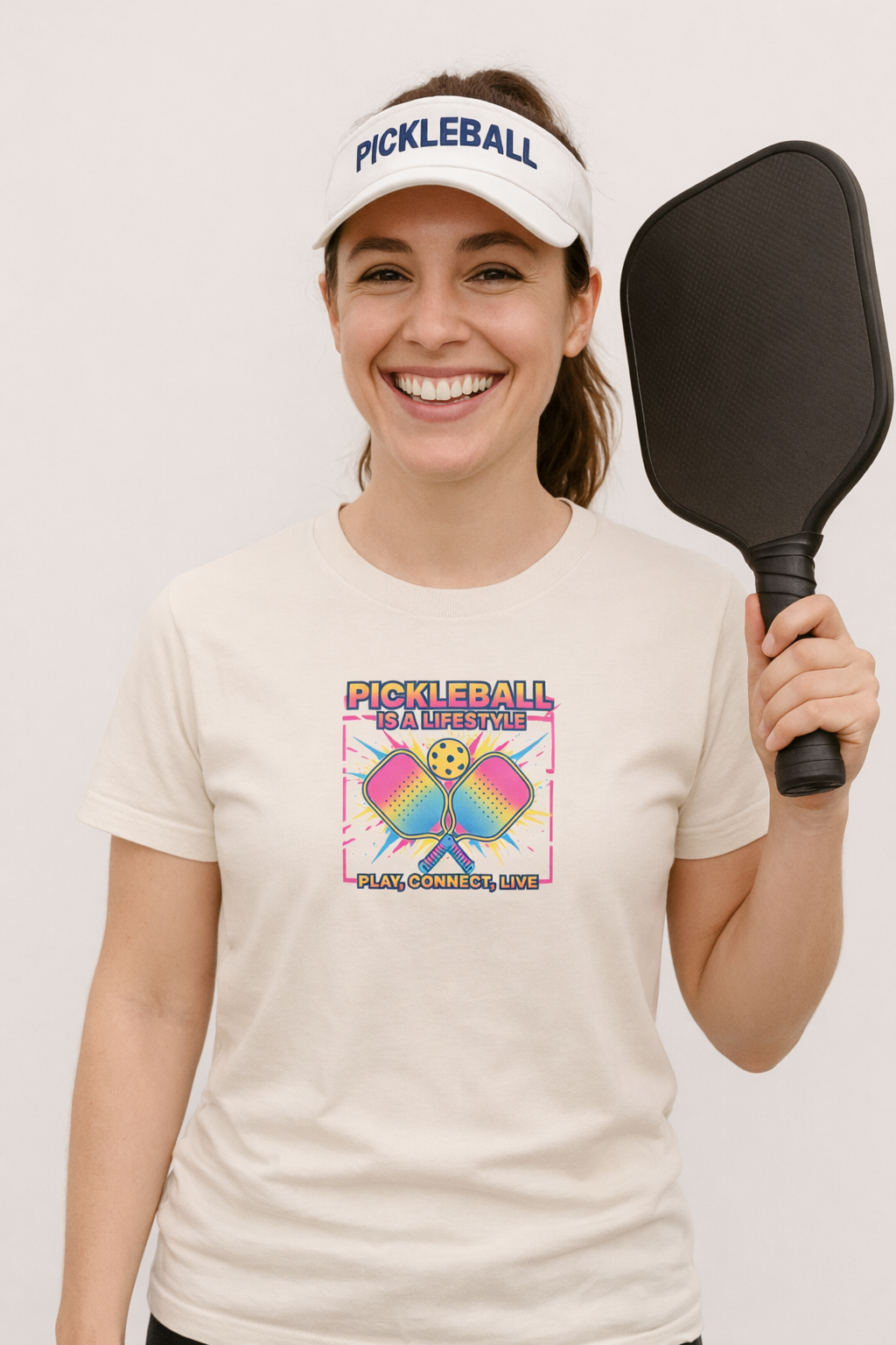 Bring your Love for Pickleball to Life with this tee  |  Pickleball Is a Lifestyle Play Connect Live-T-shirt - 7 colors - 100% cotton