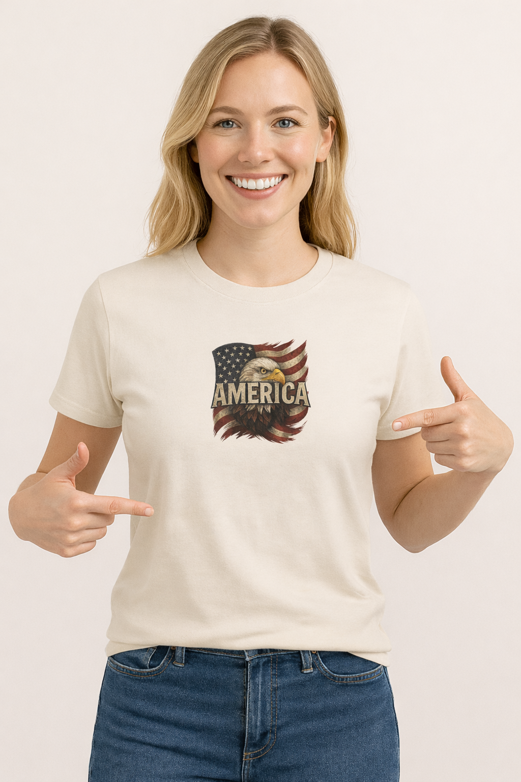 Bold American Eagle Patriotic Flag T-Shirt | Freedom Pride USA Tee | 3 colors - 100% cotton