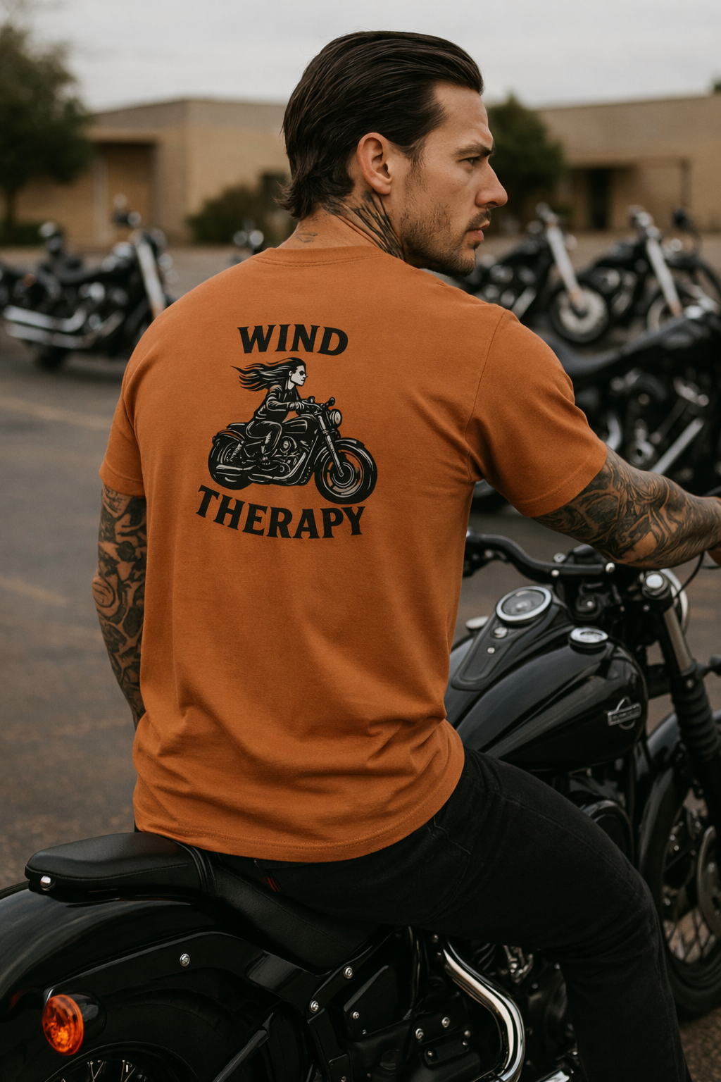 Feel the Freedom every Time you Throw this on | Harley "Wind Therapy" Biker Tee | 7 colors - 100% cotton