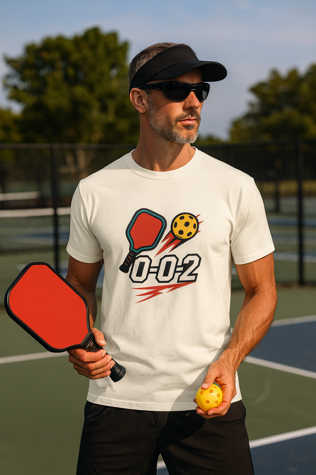 Pickleball 0-0-2 Power Serve Tee | Soft Garment-Dyed Pickleball T-shirt | 6 colors - 100% cotton