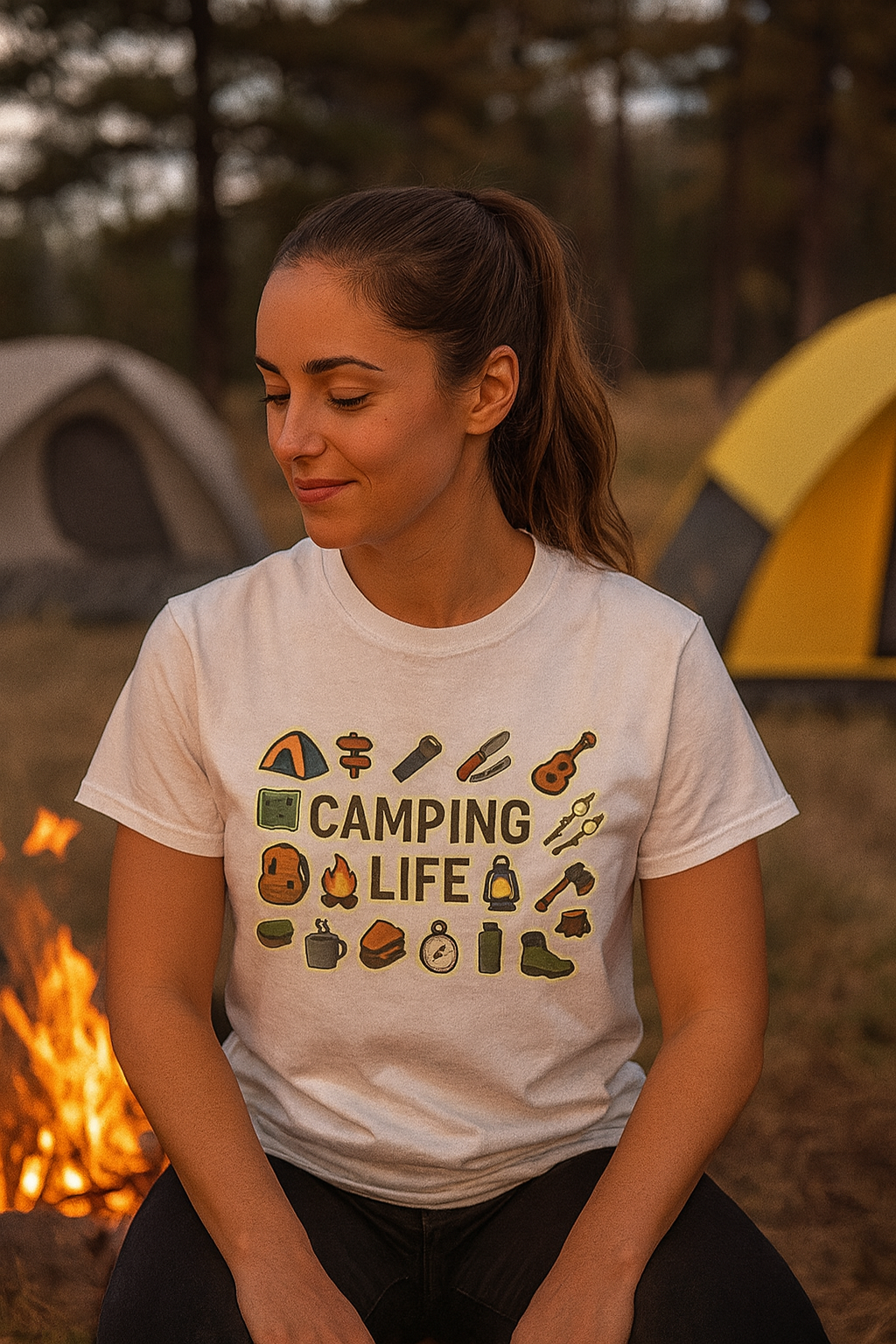 Camping Life T-Shirt | Lightweight, lived-in, and quietly adventurous | 2 colors - 100% cotton