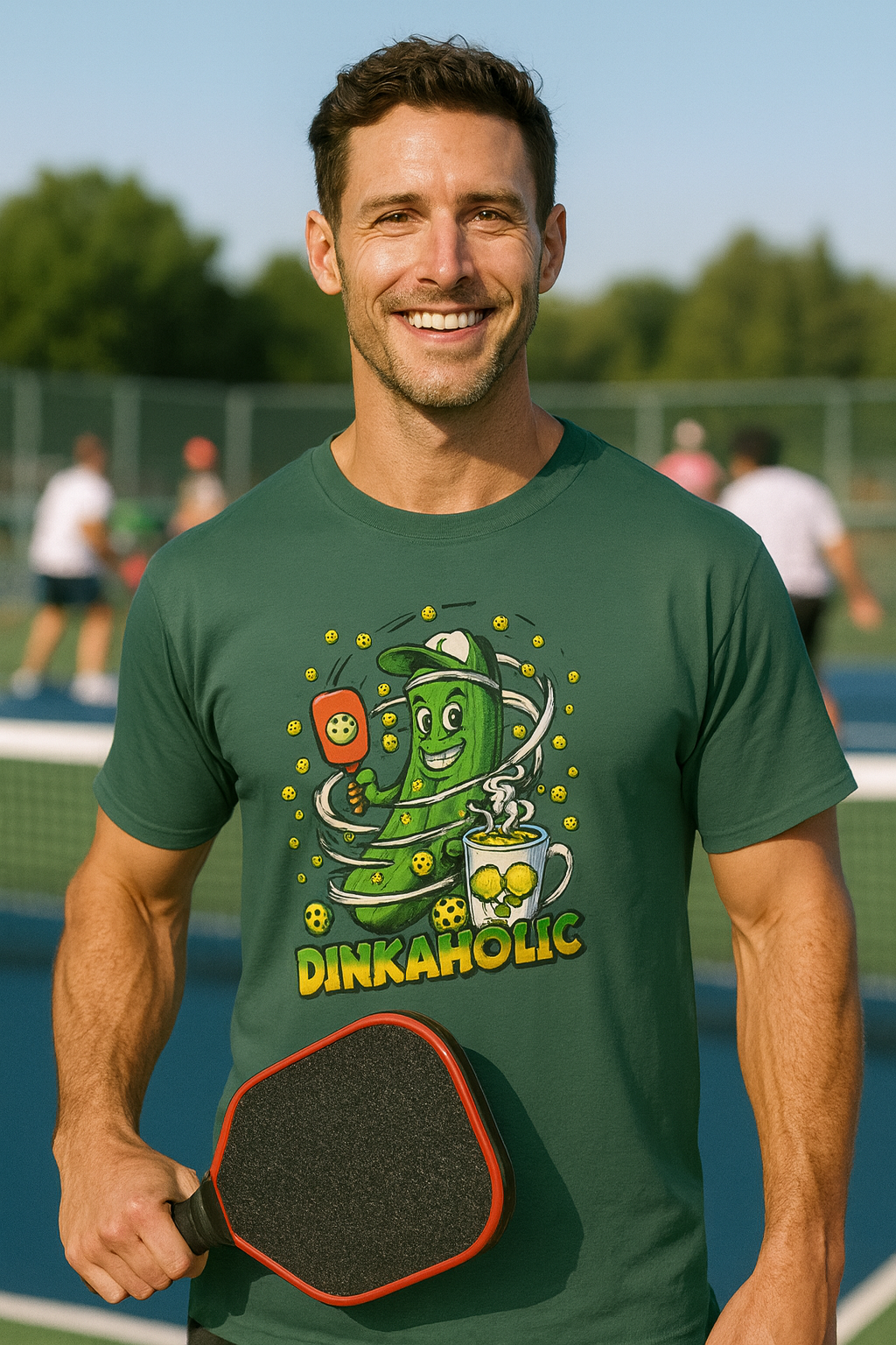Funny Pickleball Dinkaholic Tee for Serious Dinkers | 7 colors - 100% cotton