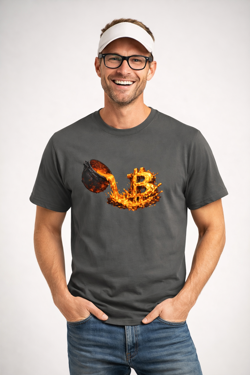 Burning Bitcoin spoon T-shirt | Crypto Investor Shirt | Bitcoin Holder Apparel | Digital Gold Graphic Tee | 5 colors - 100% cotton