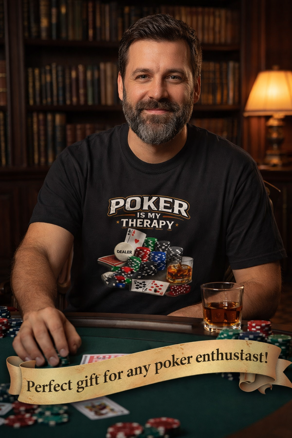 Poker Is My Therapy Shirt | Funny Poker Player Tee | Gift for Card Players | Gambling Humor Tee | Poker Lover Gift | 7 colors - 100% cotton