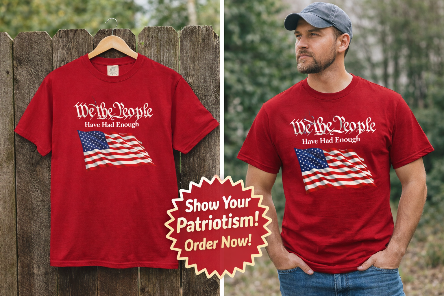 We The People Patriotic T-Shirt | American Flag Shirt | Freedom Quote Tee | USA Patriot Shirt | 4th of July Gift | 7 colors - 100% cotton