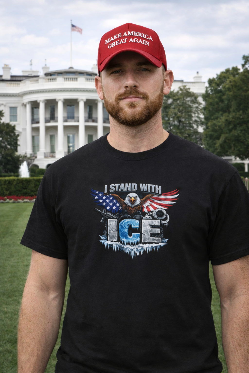 I Stand With ICE T-Shirt | Pro ICE Support Shirt | Conservative America Shirt | Freedom & Law Enforcement Tee | 9 colors - 100% cotton