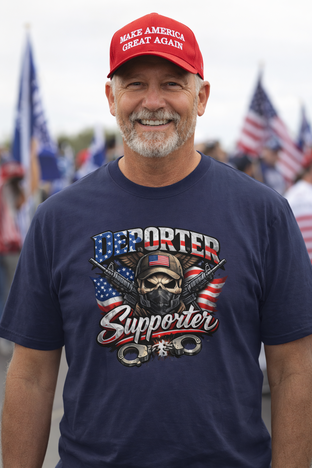Deporter Supporter TShirt | Patriotic Statement Tee | American Pride Graphic Shirt | Freedom & Border Security Tee | 9 colors - 100% cotton
