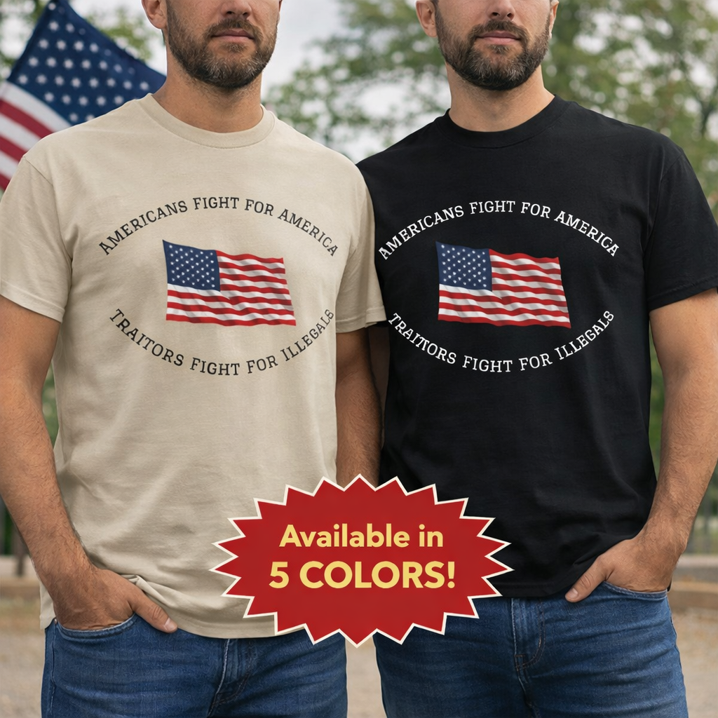 Patriotic American Flag Shirt | Bold USA Statement Tee | Freedom Graphic T-Shirt | Gift for Patriots | 5 colors - 100% cotton