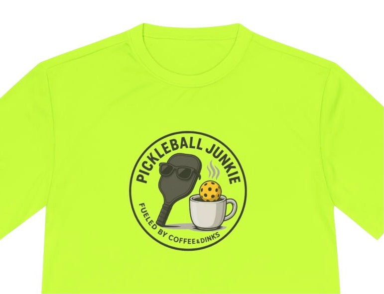 Pickleball Junkie Fueled by Coffee & Dinks T-shirt Tee | 7 colors - 100% polyester