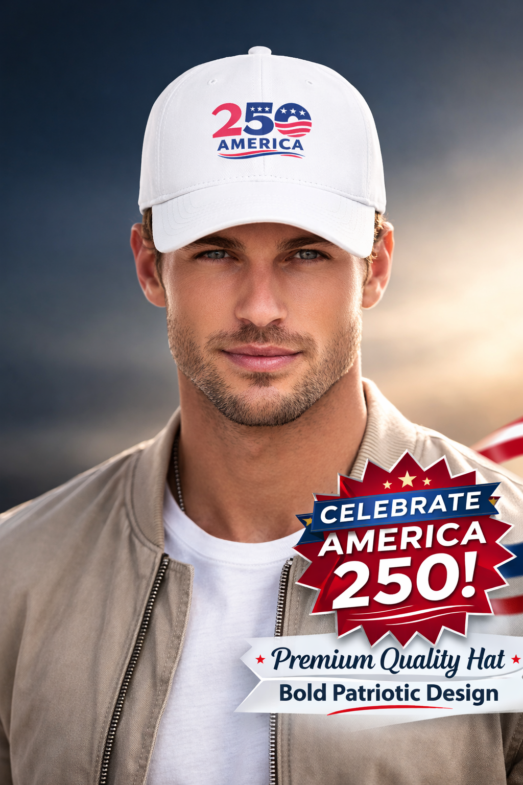 America 250 Hat | Patriotic Baseball Cap | USA 250th Anniversary Cap | July 4th Celebration Hat | 2 colors