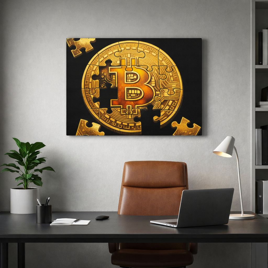 Bitcoin Artwork Puzzle Canvas 12 x 9