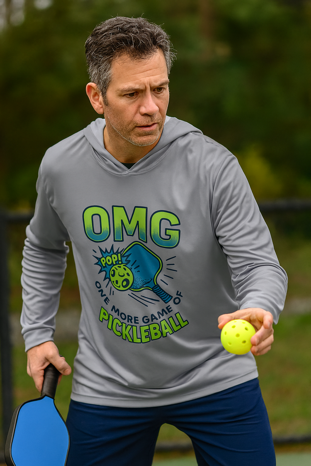 Men's 50 spf Pickleball Sun Hoodie | Whether you are playing or just soaking up the sun this hoodie has got you covered-literally!