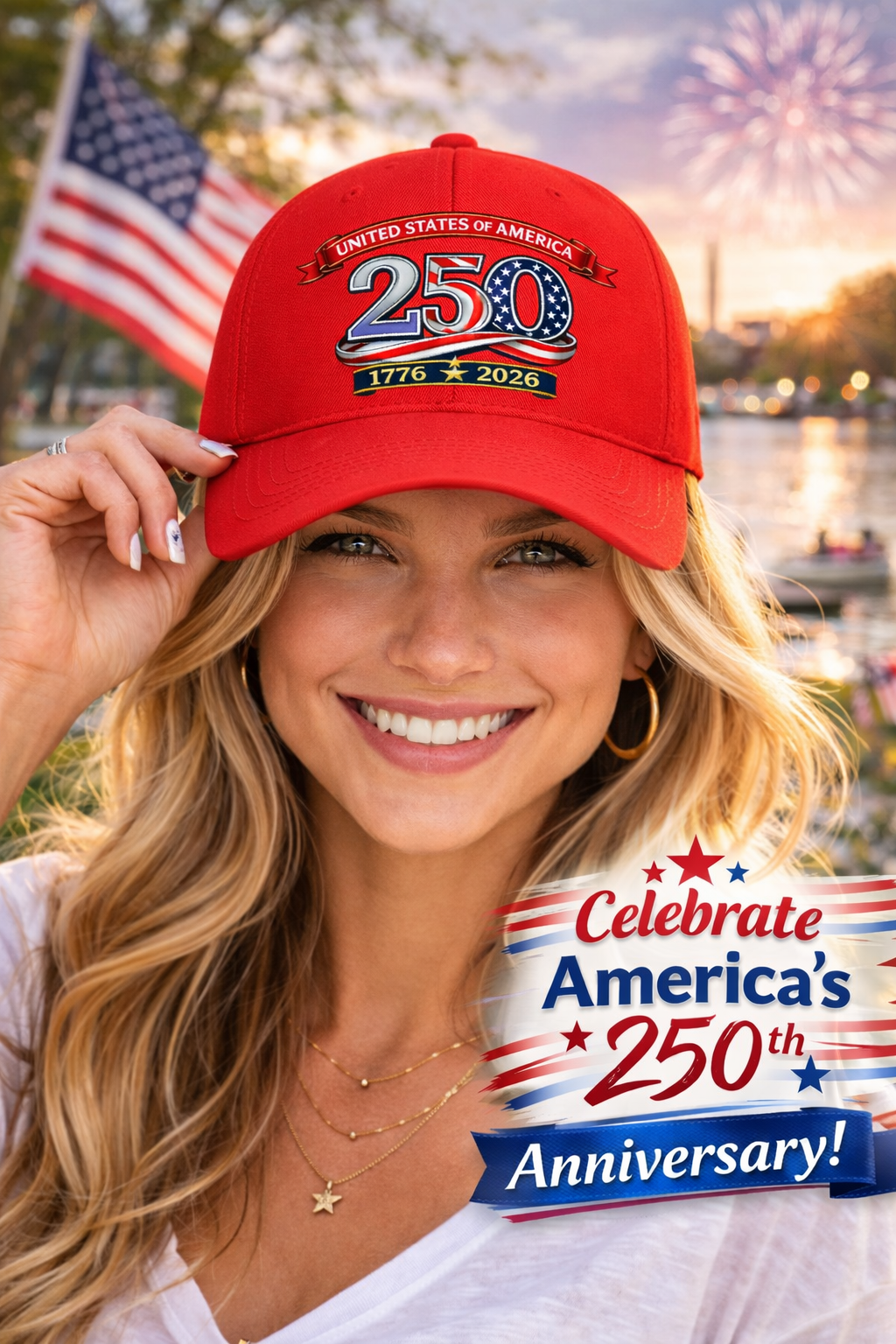 USA 250th Anniversary Hat | Celebrate America 1776-2026 Cap | Patriotic Baseball Hat | July 4th America Gift | 6 colors