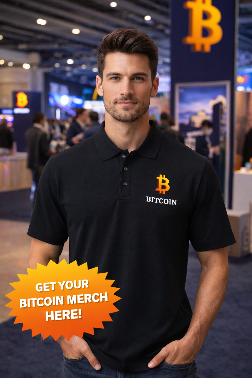 Bitcoin Polo Shirt | Crypto Golf Polo | BTC Logo Shirt | Bitcoin Cryptocurrency Polo Gift | Digital Currency Merch | 6 colors - 100% cotton