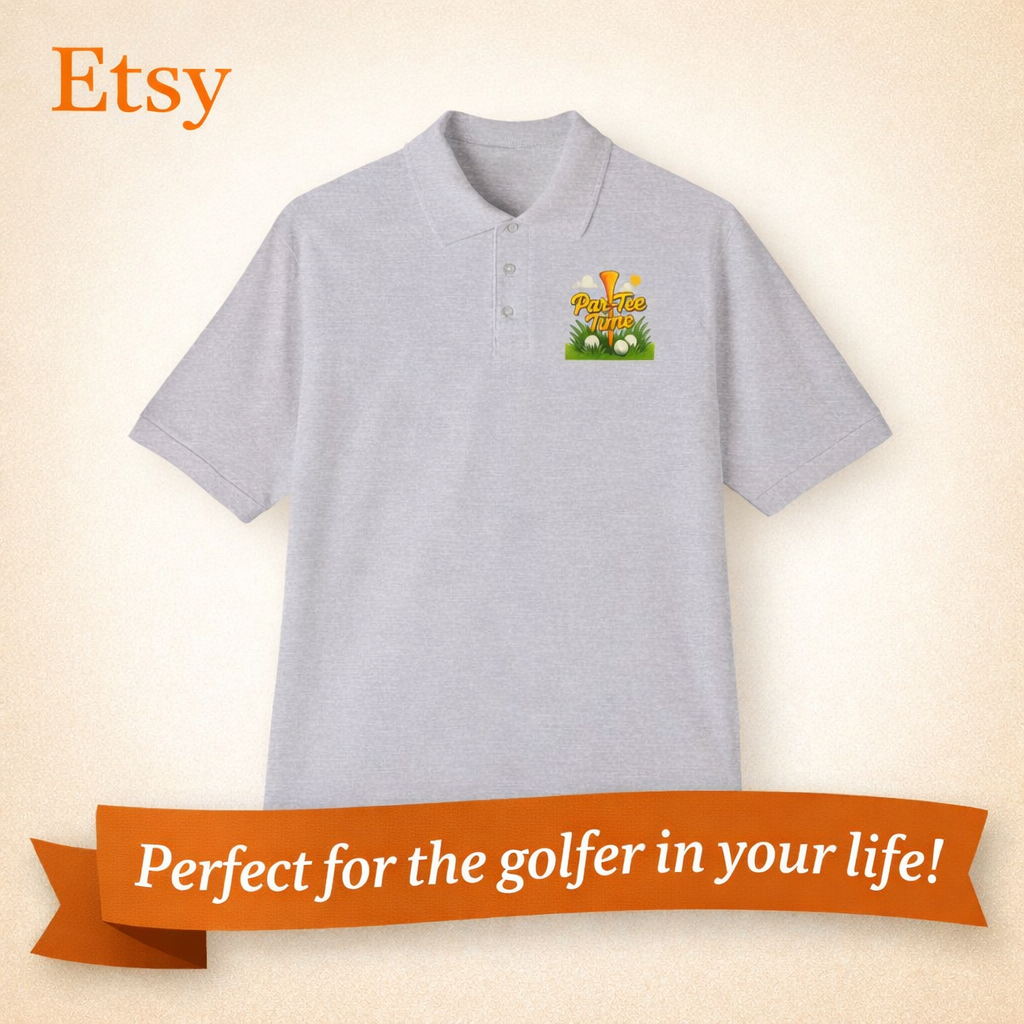 Par-Tee Time Golf Polo Shirt | Funny Golfer Polo | Mens Golf Shirt | Golf Lover Gift | Casual Golf Apparel | 5 colors - 100% cotton