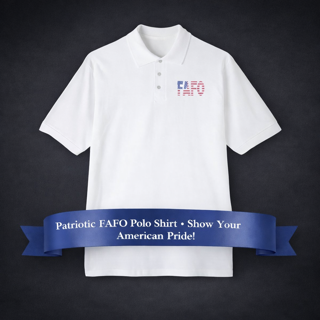 Patriotic FAFO Polo Shirt | USA Flag Freedom Polo | Mens Casual Golf Polo | 4th of July Patriotic Top | 2 colors - 100% cotton