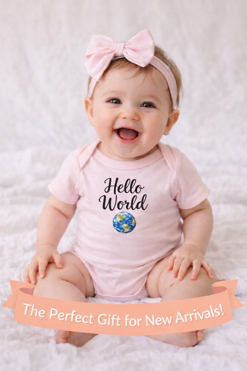 Hello World Baby Onesie |  Cute Baby Shower Gift | Infant Outfit for Boys or Girls | Baby Announcement Outfit | 7 colors - 100% cotton