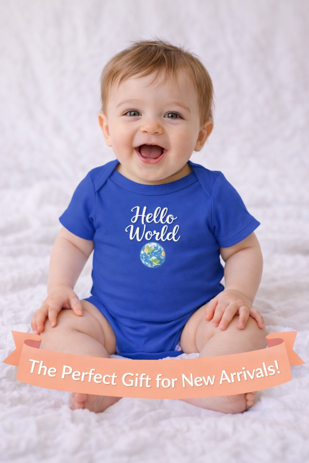 Hello World Baby Onesie |  Cute Baby Shower Gift | Infant Outfit for Boys or Girls | Baby Announcement Outfit | 7 colors - 100% cotton