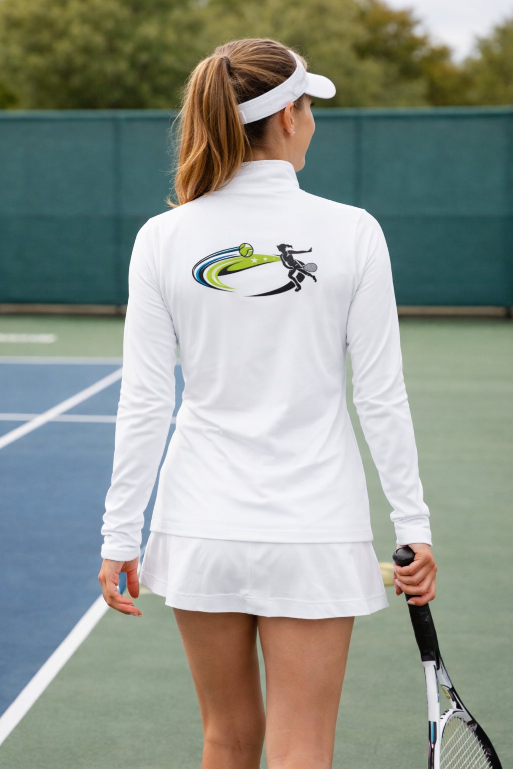 Women's Tennis Lightweight Quarter-Zip Athletic Pullover | Moisture-Wicking Performance Jacket | 4 colors - 100% polyester