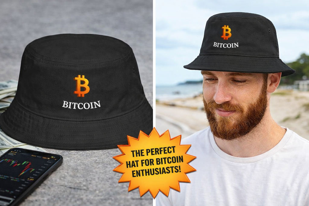 Bitcoin Bucket Hat | BTC Crypto Hat |  Streetwear Cap for Bitcoin Fans & Traders | 7 colors - 100% cotton