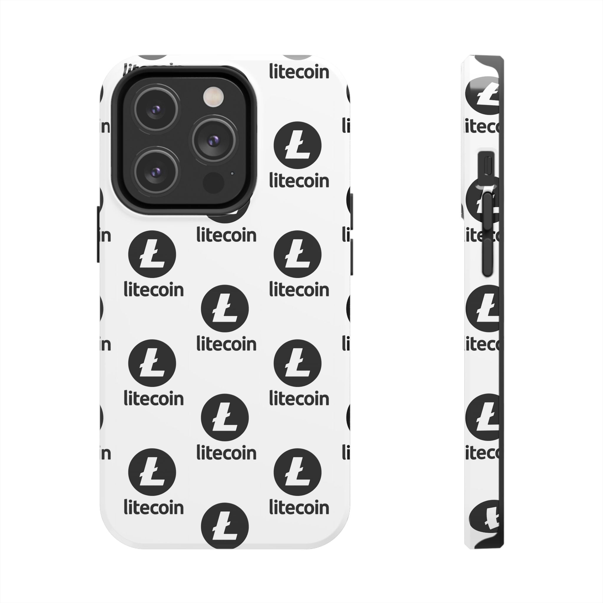Litecoin Tough Phone Case | Crypto iPhone Case | Samsung Galaxy Case | Litecoin Logo Phone Cover | Glossy Protective Case