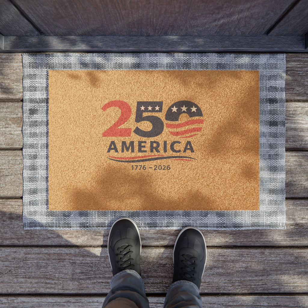 America 250 Doormat | 1776-2026 Patriotic Welcome Mat | USA 250th Anniversary | Independence Mat  | 24" × 16"