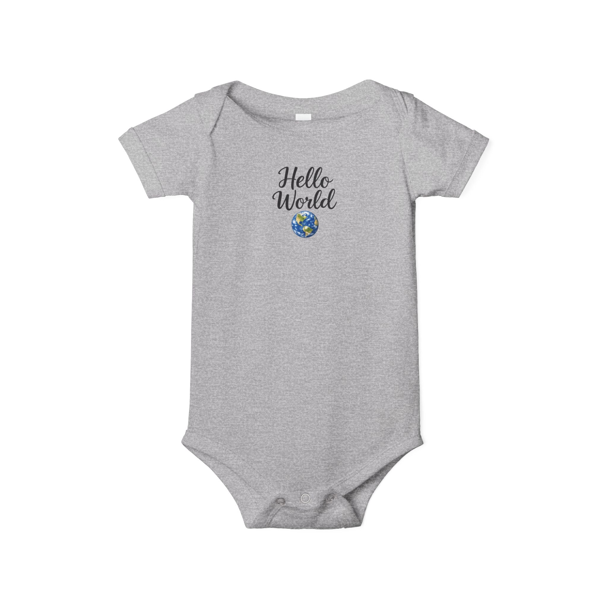 Hello World Baby Onesie |  Cute Baby Shower Gift | Infant Outfit for Boys or Girls | Baby Announcement Outfit | 7 colors - 100% cotton