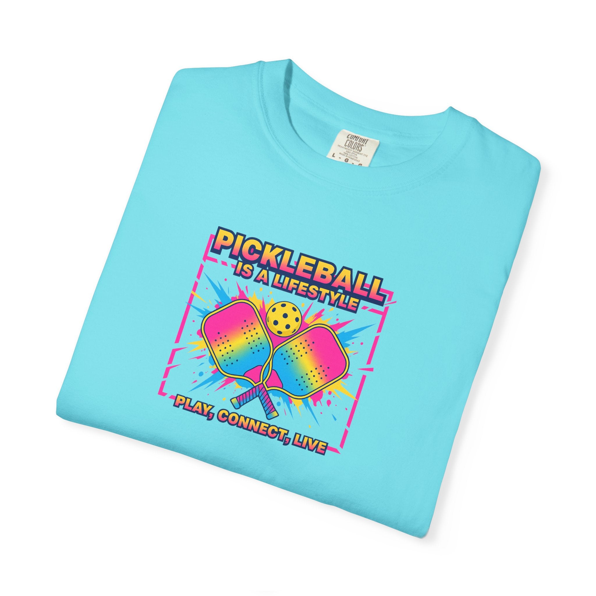 Bring your Love for Pickleball to Life with this tee  |  Pickleball Is a Lifestyle Play Connect Live-T-shirt - 7 colors - 100% cotton