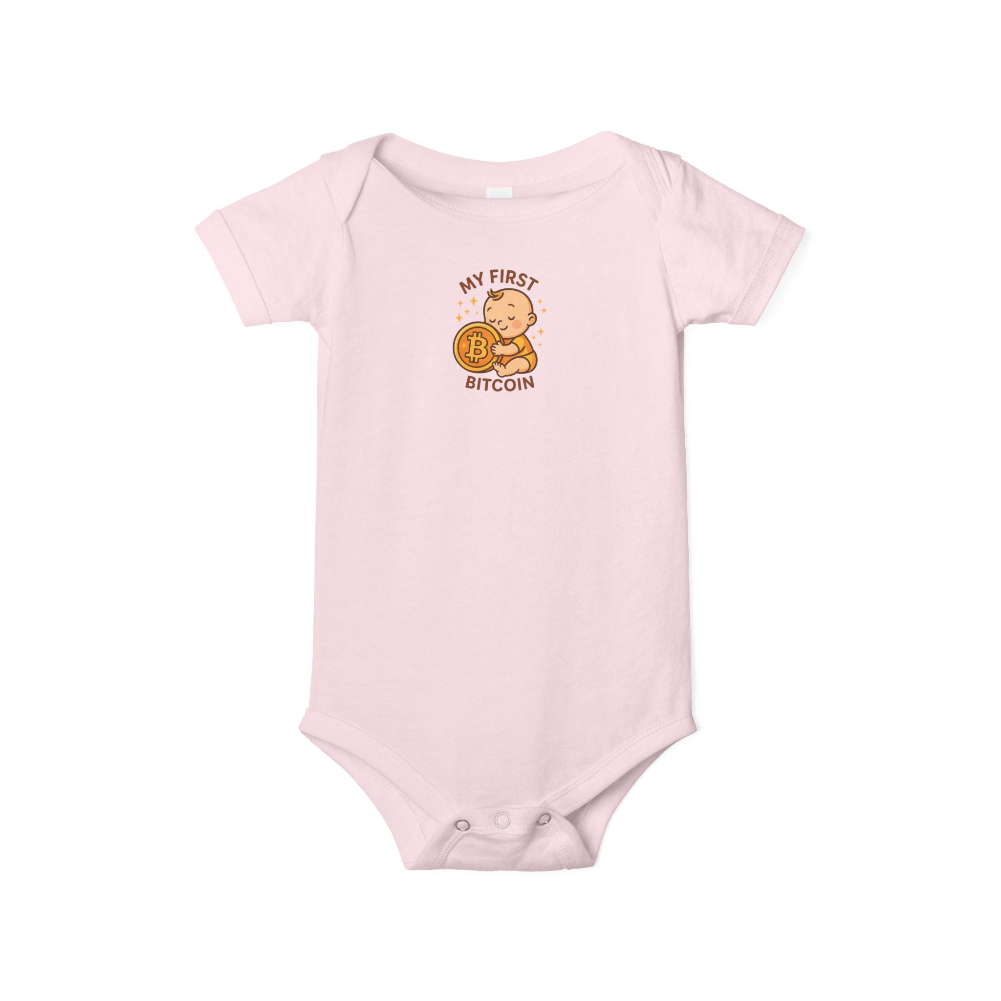My First Bitcoin Baby Onesie | Cute Crypto Infant Bodysuit | Future Bitcoiner Gift | 6 colors - 100% cotton