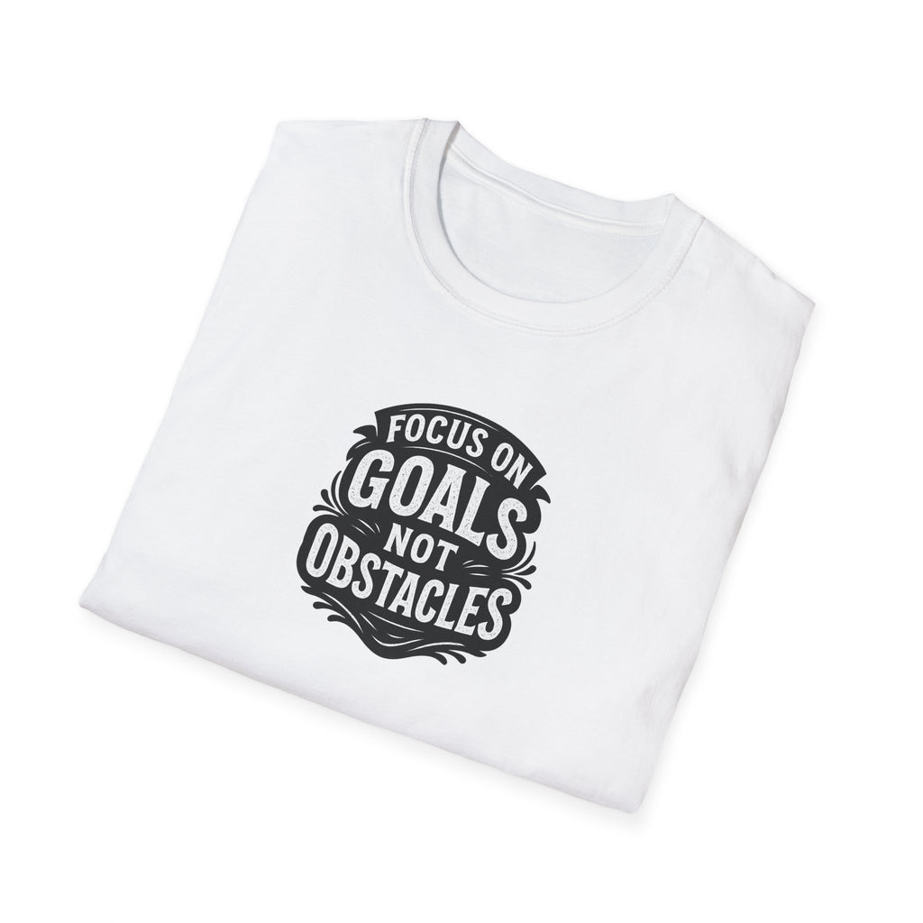 Focus on Goals Not Obstacles T-Shirt | Motivational Stay Driven with our Bold Motivational Tee | 5 colors - 100% cotton