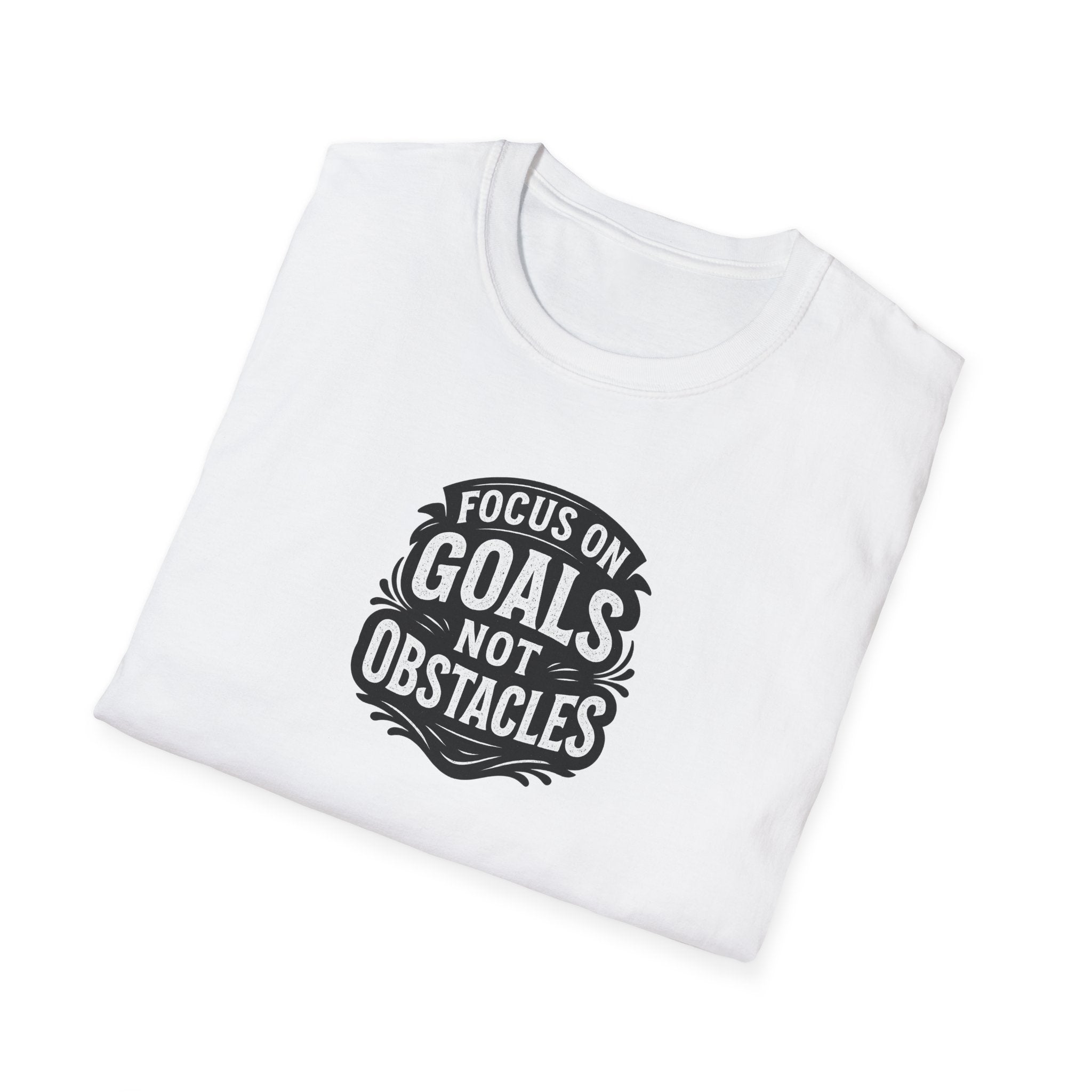 Focus on Goals Not Obstacles T-Shirt | Motivational Stay Driven with our Bold Motivational Tee | 5 colors - 100% cotton