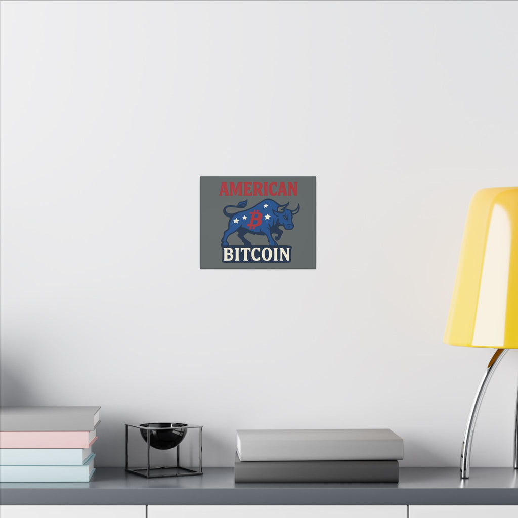 American Bitcoin Bull Canvas Print - Power, Patriotism & Crypto Pride