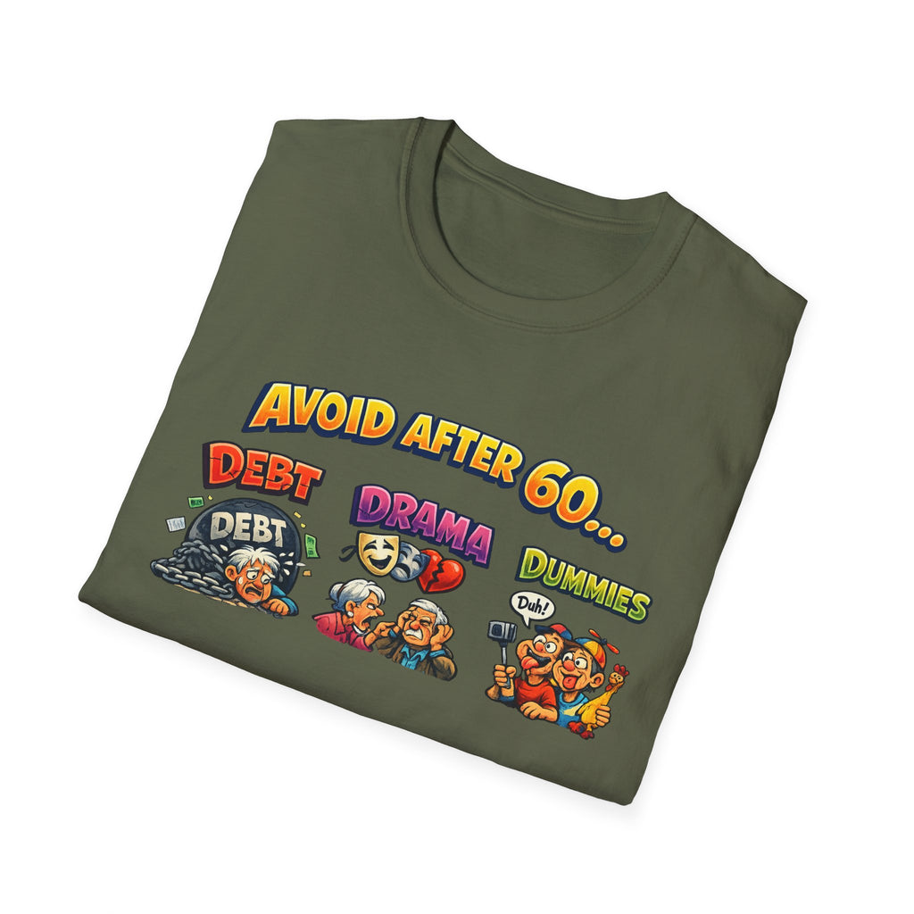 Avoid After 60 Funny T-Shirt | Birthday Gift for Men & Women Over 60 | Sarcastic Aging Tee | 8 colors -100% cotton